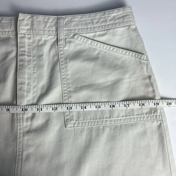 Old Navy Cream Minimalist Long Skirt Modest 100% Cotton Women's Size 8 - Picture 7 of 7